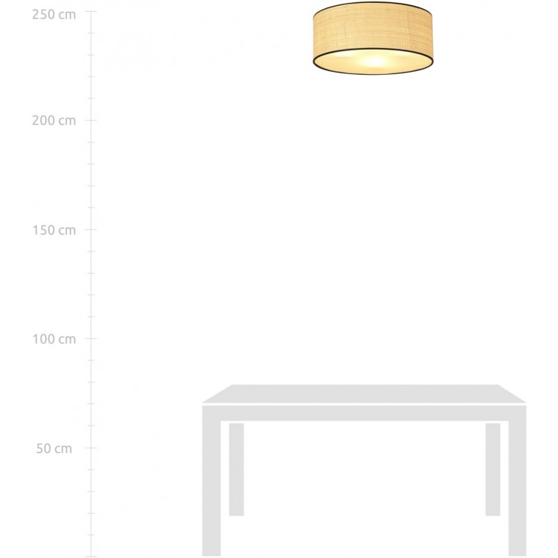 Plafon rattanowy Aston 50cm Emibig | Oświetlenie Boho