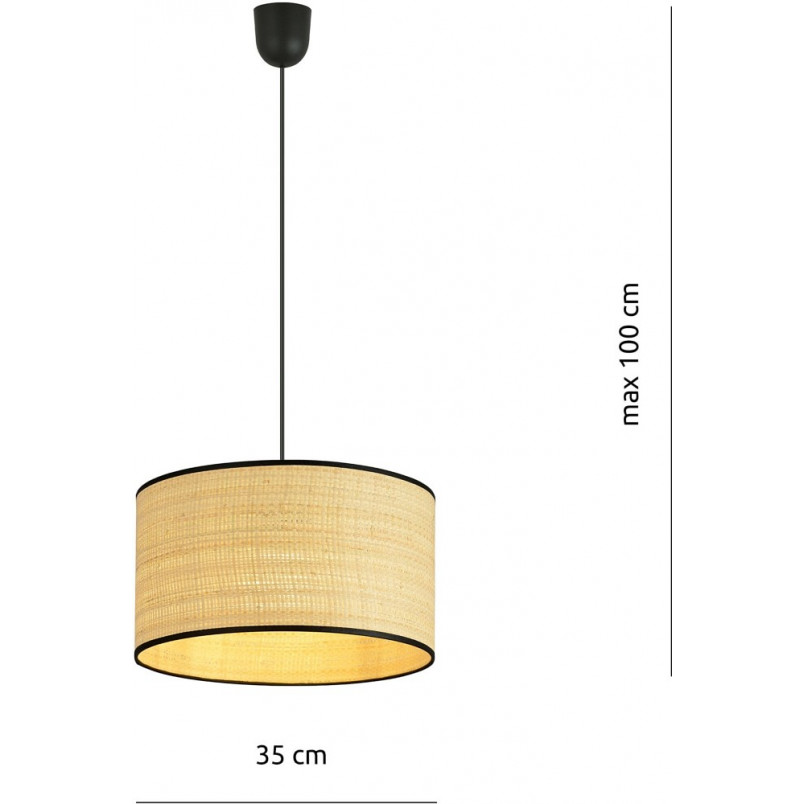 Lampa wisząca boho Aston | Rattan Emibig - Stylowe oświetlenie