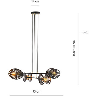 Lampa wisząca Playa IV czarna Emibig | Design i jakość