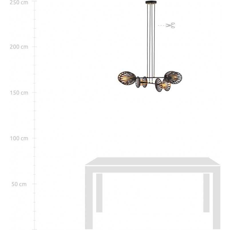 Lampa wisząca Playa IV czarna Emibig | Design i jakość