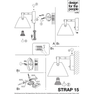 Kinkiet Strap czarny | Design For The People