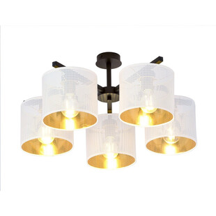 Lampa sufitowa ażurowa Jordan V 55cm biało-złota Emibig