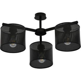 Lampa sufitowa ażurowa Jordan III 55cm czarna Emibig