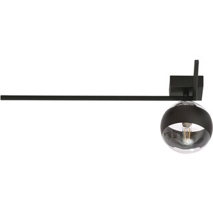 Plafon szklana kula Imago F 14cm przezroczysty / czarny pasek Emibig