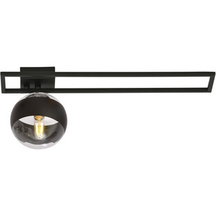 Plafon szklana kula Imago C 14cm przezroczysty / czarny pasek Emibig