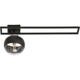 Plafon szklana kula Imago C 14cm przezroczysty / czarny pasek Emibig