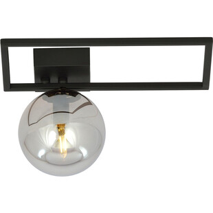 Plafon szklana kula Imago D 14cm czarny / grafit Emibig