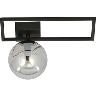 Plafon szklana kula Imago D 14cm czarny / grafit Emibig