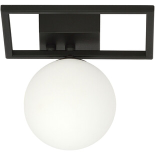 Plafon szklana kula Imago E 15cm czarny / opal Emibig