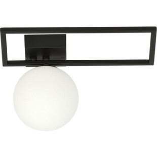 Plafon szklana kula Imago D 15cm czarny / opal Emibig