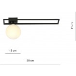Plafon szklana kula Imago C 15cm czarny - Emibig | Sklep z Lampami