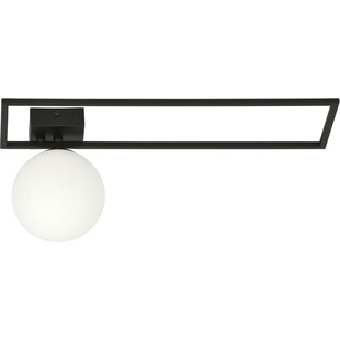 Plafon szklana kula Imago B 15cm czarny / opal Emibig
