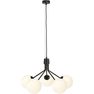 Lampa wisząca szklane kule Nova V 57cm biało-czarna Emibig