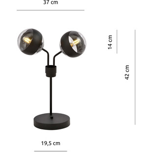 Lampa stołowa Emibig Nova - szkło, czarny pasek | Kup online