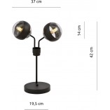 Lampa stołowa Emibig Nova - szkło, czarny pasek | Kup online