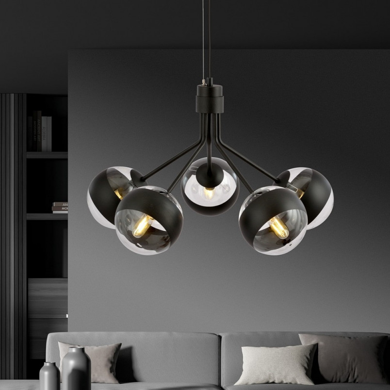 Lampa wisząca Nova V | Szklane kule | Emibig