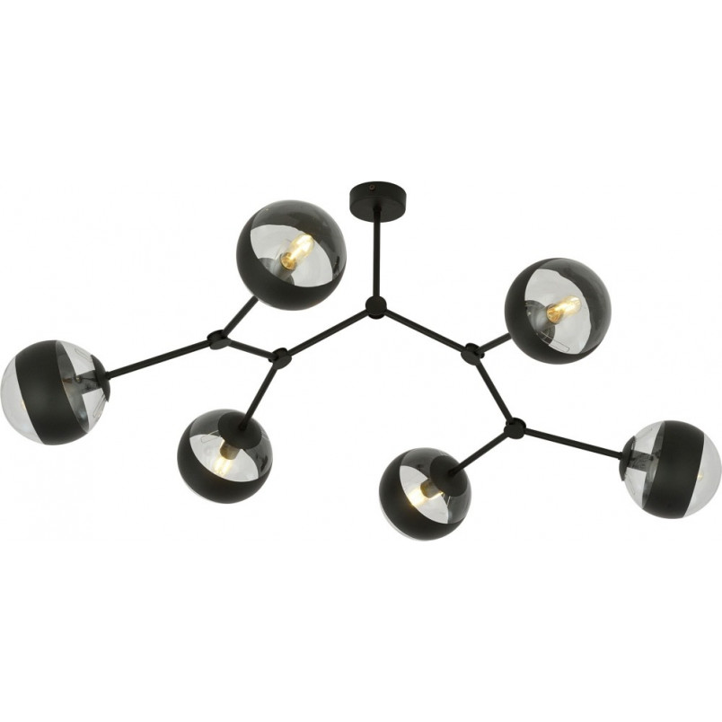 Lampa Sufitowa Space VI | Szkło, Czarny | Emibig