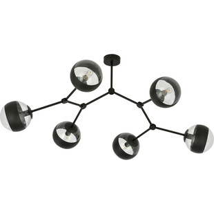 Lampa sufitowa szklane kule Space VI 108cm przezroczysty / czarny pasek Emibig