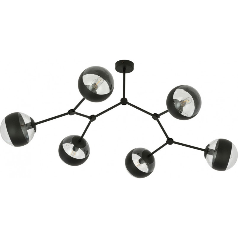Lampa Sufitowa Space VI | Szkło, Czarny | Emibig