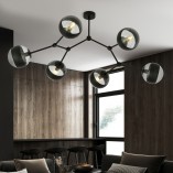 Lampa Sufitowa Space VI | Szkło, Czarny | Emibig