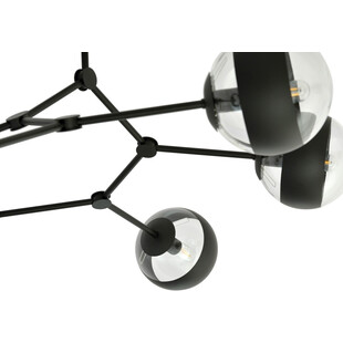 Lampa Sufitowa Space VI | Szkło, Czarny | Emibig