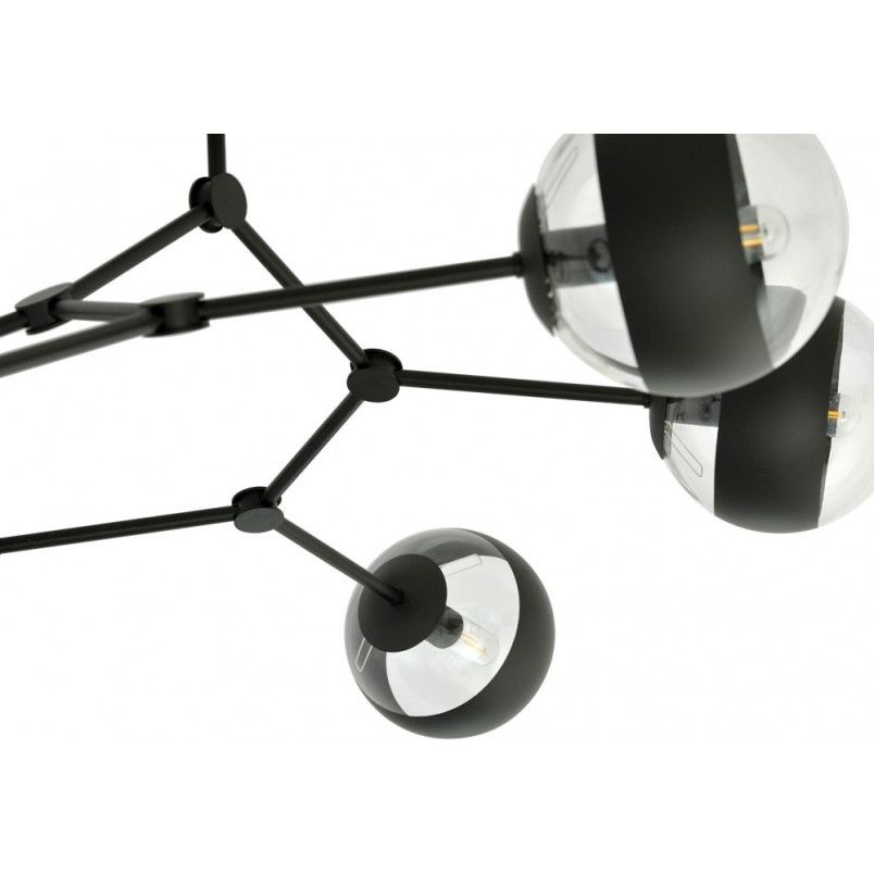 Lampa Sufitowa Space VI | Szkło, Czarny | Emibig