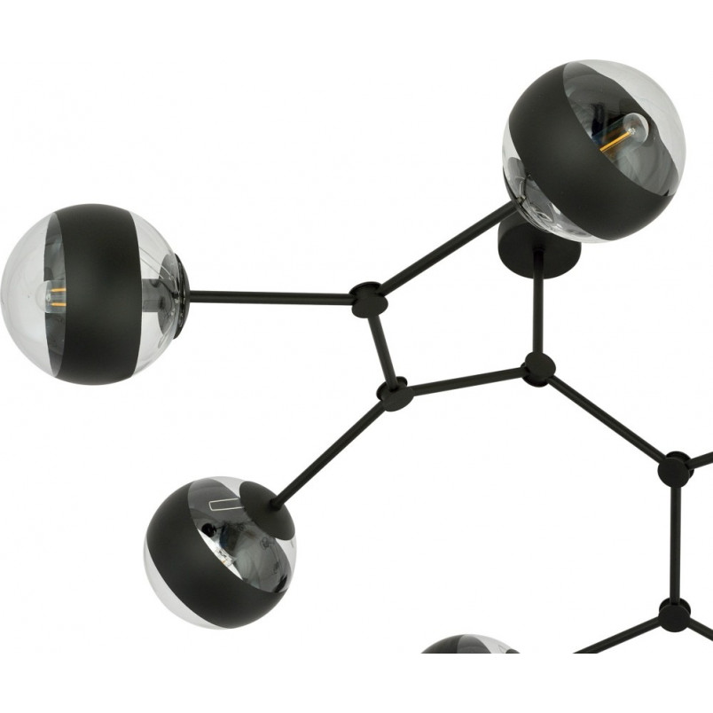 Lampa Sufitowa Space VI | Szkło, Czarny | Emibig