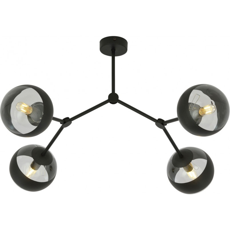 Lampa Sufitowa Space IV | Szkło, Czarny | Emibig