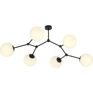 Lampa sufitowa szklane kule Space VI 108cm biało-czarna Emibig