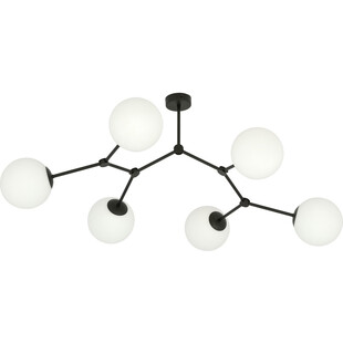 Lampa sufitowa szklane kule Space VI 108cm biało-czarna Emibig