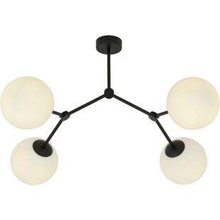 Lampa sufitowa szklane kule Space IV 80cm biało-czarna Emibig