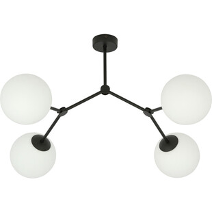Lampa sufitowa szklane kule Space IV 80cm biało-czarna Emibig