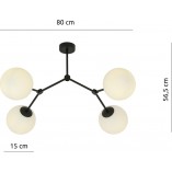 Lampa Sufitowa Space IV - Szklane Kule | Emibig