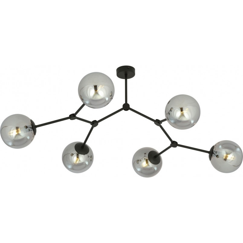 Lampa Sufitowa Space VI - Szklane Kule, Grafit/Czarny | Emibig