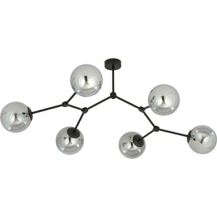 Lampa sufitowa szklane kule Space VI 108cm grafitowa-czarna Emibig