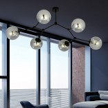 Lampa Sufitowa Space VI - Szklane Kule, Grafit/Czarny | Emibig
