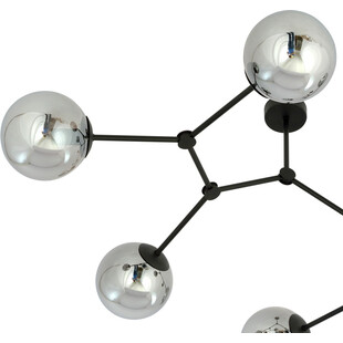 Lampa Sufitowa Space VI - Szklane Kule, Grafit/Czarny | Emibig
