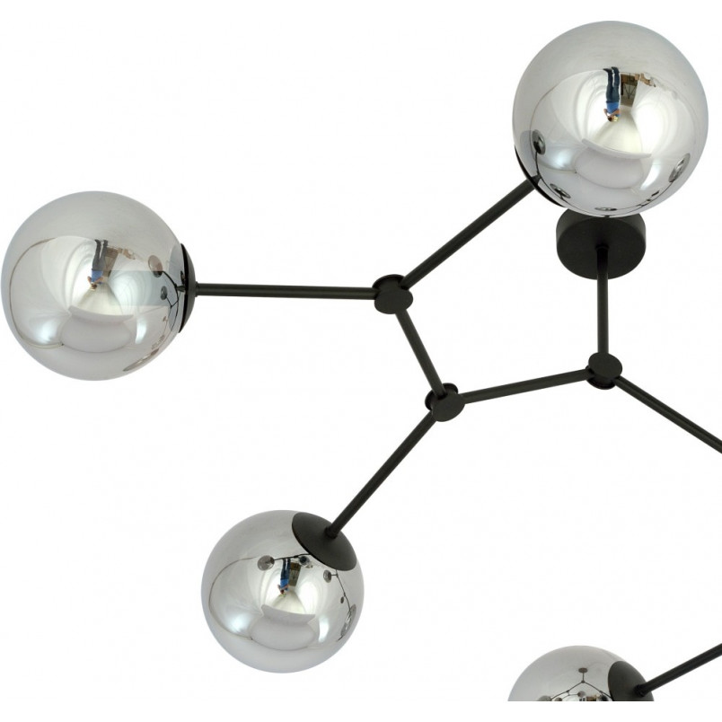 Lampa Sufitowa Space VI - Szklane Kule, Grafit/Czarny | Emibig