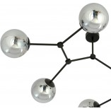 Lampa Sufitowa Space VI - Szklane Kule, Grafit/Czarny | Emibig