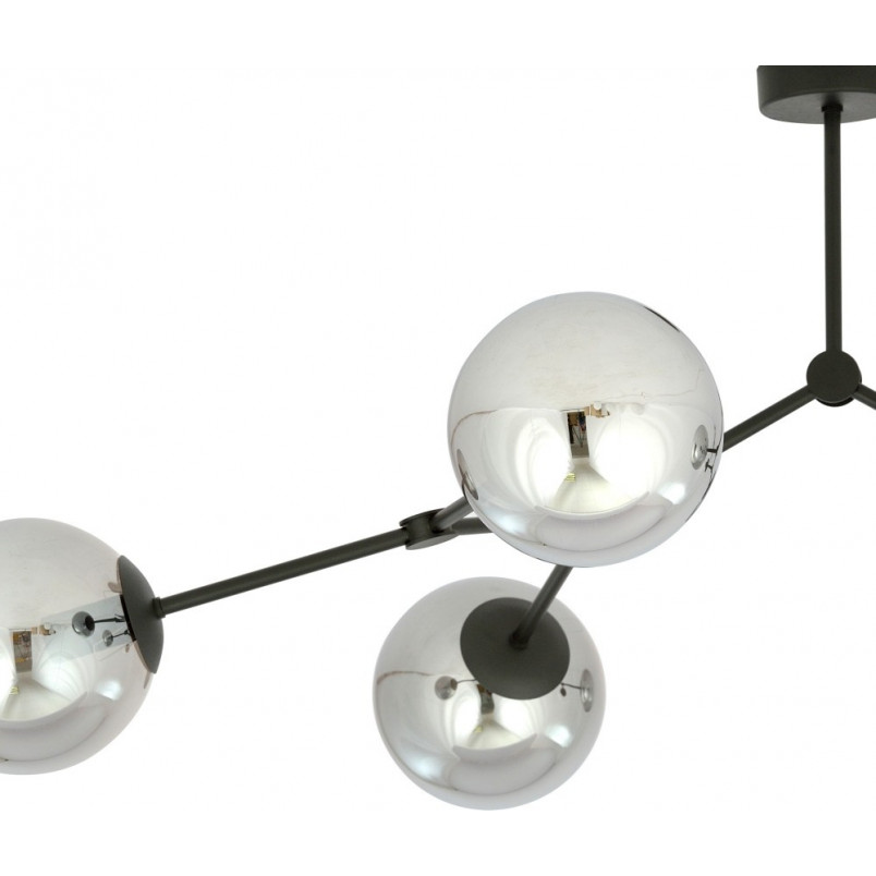 Lampa Sufitowa Space VI - Szklane Kule, Grafit/Czarny | Emibig