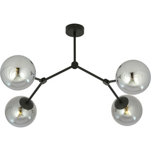 Lampa sufitowa szklane kule Space IV 80cm grafitowa-czarna Emibig