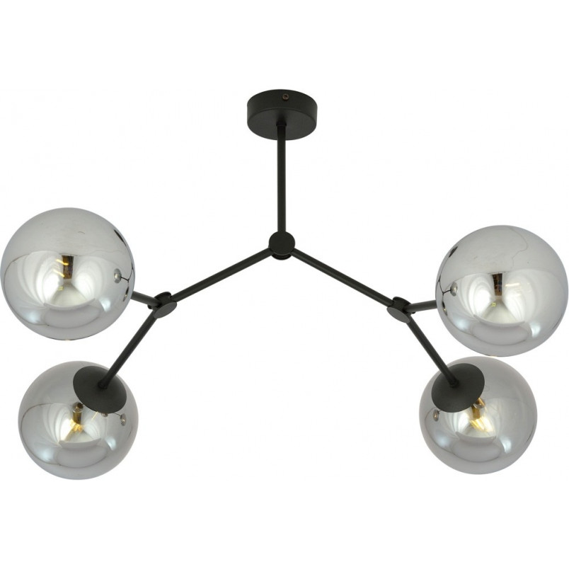 Lampa Sufitowa Space IV | Szklane Kule, Grafit/Czarny | Emibig
