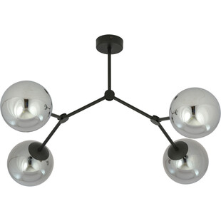 Lampa sufitowa szklane kule Space IV 80cm grafitowa-czarna Emibig