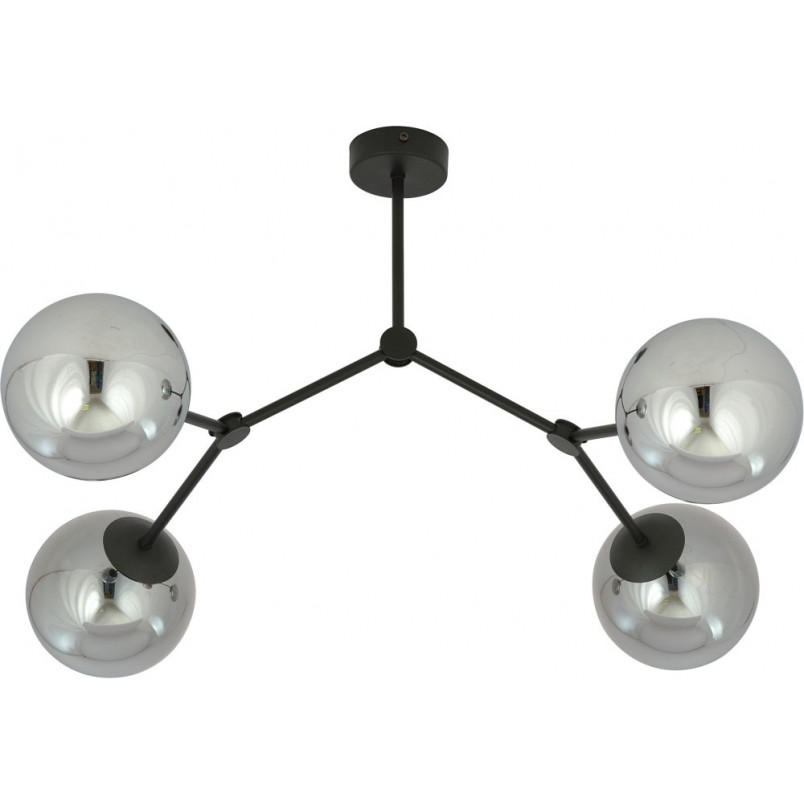 Lampa Sufitowa Space IV | Szklane Kule, Grafit/Czarny | Emibig