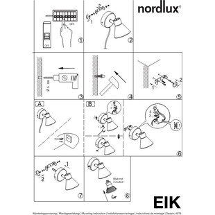Kinkiet Nordlux Eik szary - Skandynawski design | Kup online