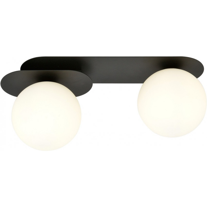 Plafon szklany Plaza 2 | Biało-czarny | Emibig - 45cm