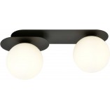 Plafon szklany Plaza 2 | Biało-czarny | Emibig - 45cm