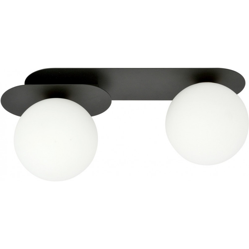 Plafon szklany Plaza 2 | Biało-czarny | Emibig - 45cm