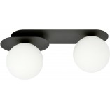 Plafon szklany Plaza 2 | Biało-czarny | Emibig - 45cm