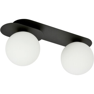 Plafon szklany Plaza 2 | Biało-czarny | Emibig - 45cm